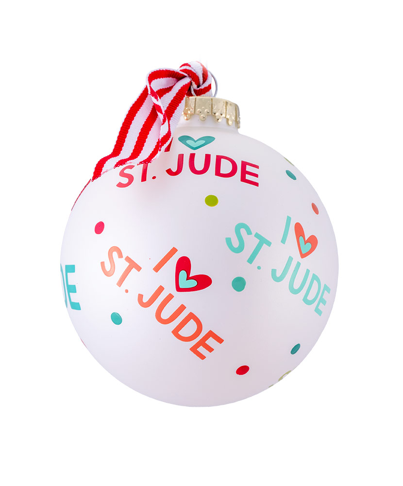 2021 I Love St. Jude Glass Ornament by Coton Colors